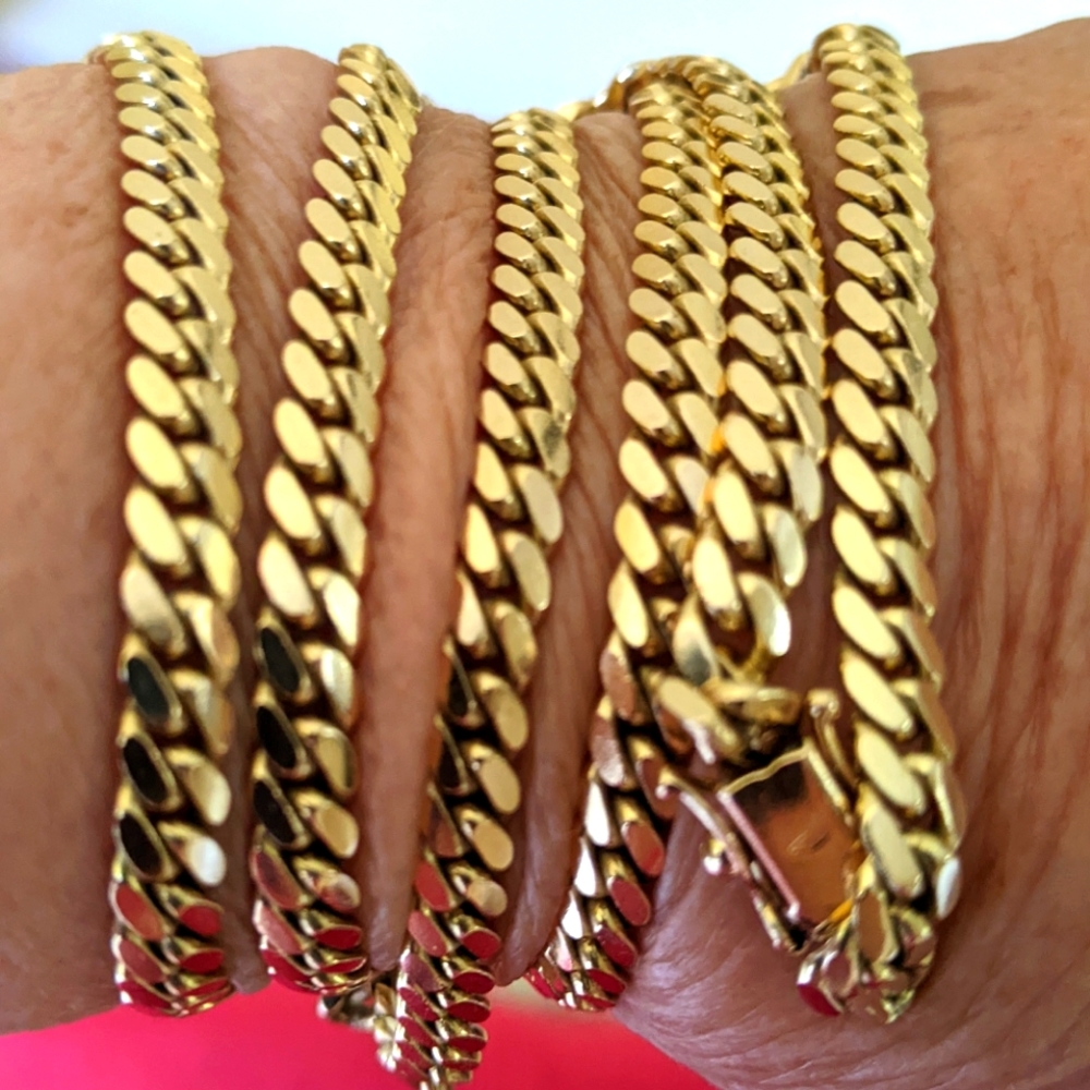 MAN'S SOLID 10KT 💛 GOLD MIAMI CUBAN LINK CHAIN NECKLACE
